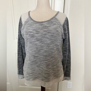 Maurices XL Knit Top with Sheer Detail & Rhinestones - Pre-Loved